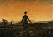 Caspar David Friedrich Woman before the Rising Sun oil painting artist